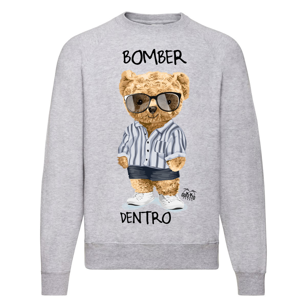 Felpa Classic  Uomo Donna  BOMBER ( K184 ) - Gufetto Brand 