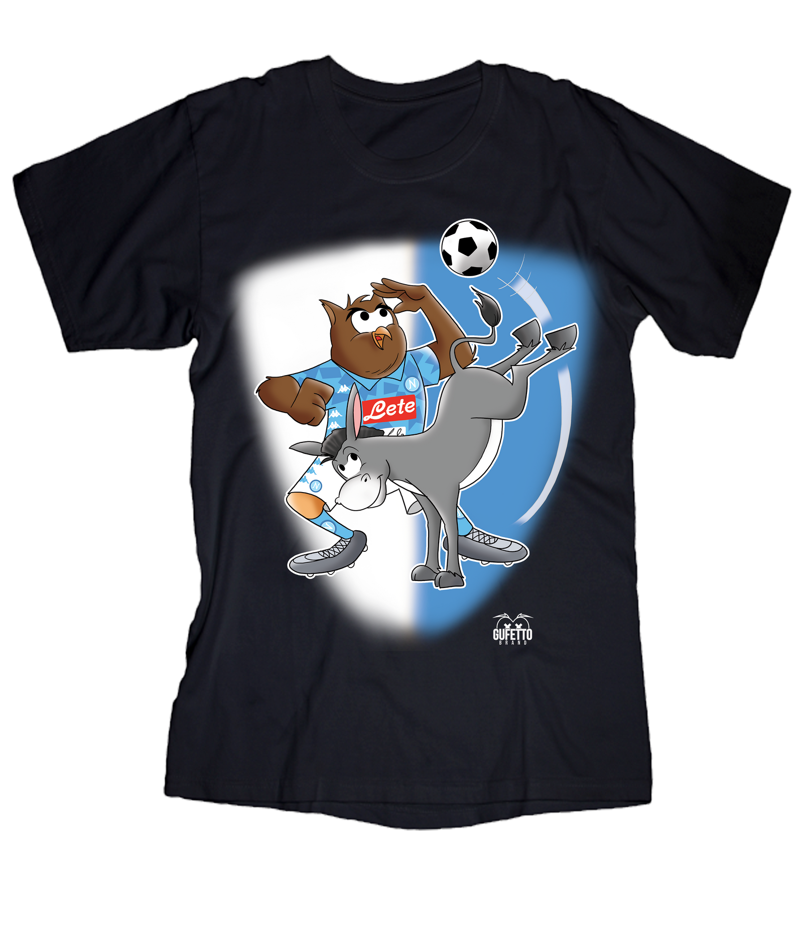 T-shirt Donna Soccer Gufetto Azzurro - Gufetto Brand 