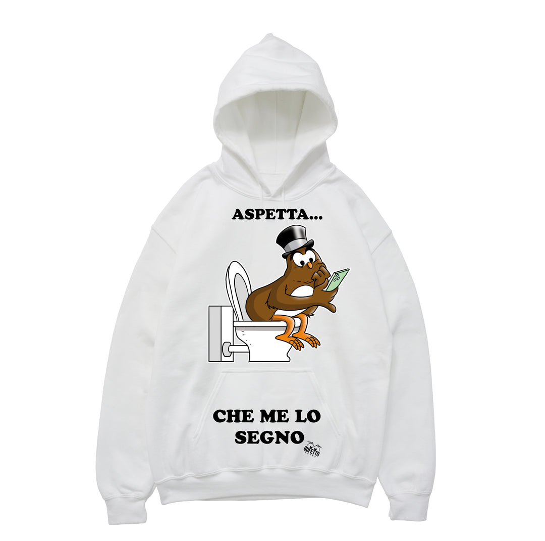 Felpa uomo Aspetta ( K228 ) - Gufetto Brand 