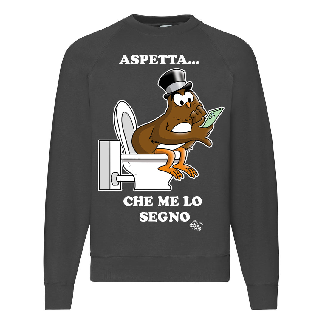 Felpa Classic  Uomo Donna Aspetta ( K228 ) - Gufetto Brand 