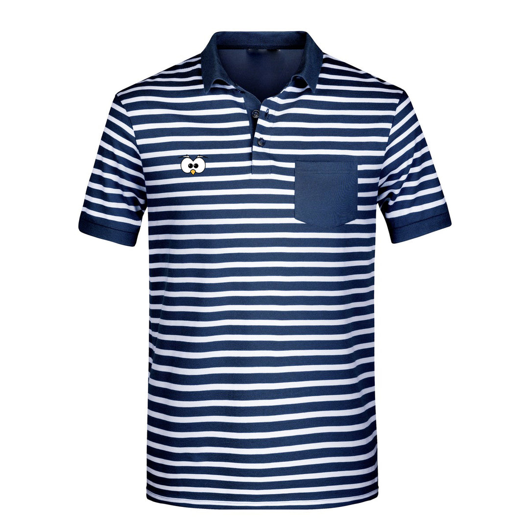 Polo Uomo Dark Blue  Occhi ( logo ricamato ) - Gufetto Brand 