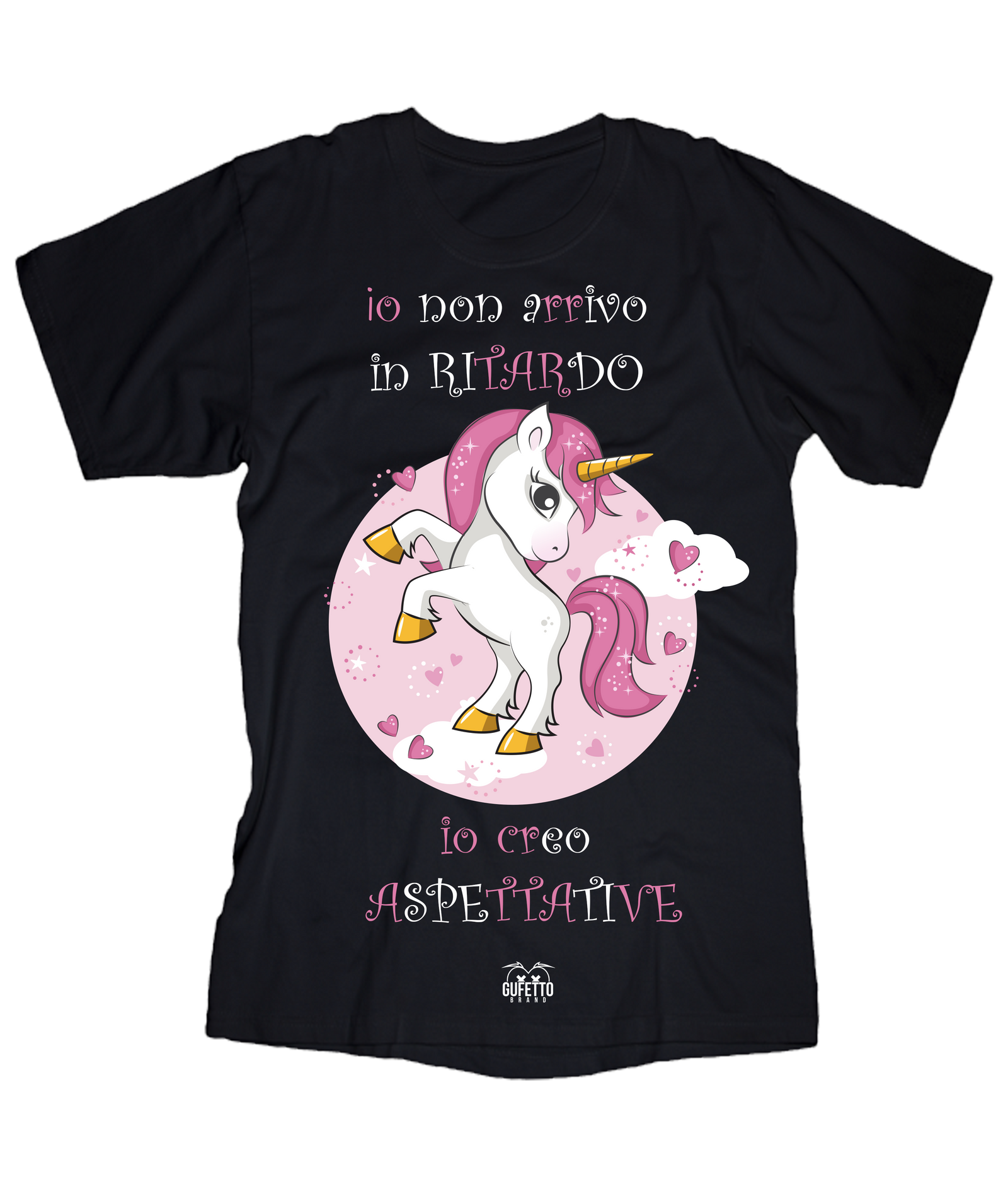 T-shirt Donna Io non arrivo in ritardo Unicorn - Gufetto Brand 