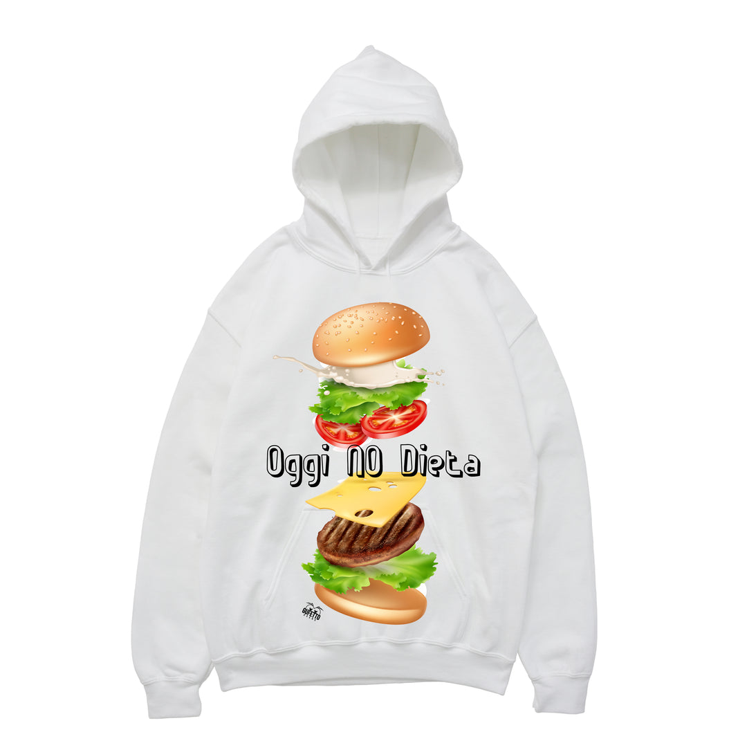 Felpa donna Oggi no Dieta - Gufetto Brand 