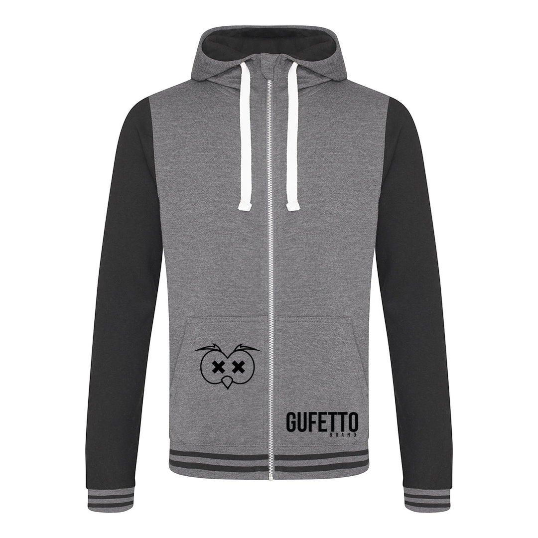 Felpa Urban Donna/Uomo Grigio scuro nera - Gufetto Brand 
