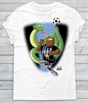 T-shirt Donna Soccer Gufetto NeroBlu