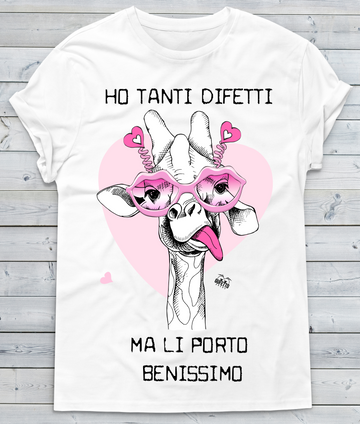 T-shirt Donna Ho tanti difetti Crazy