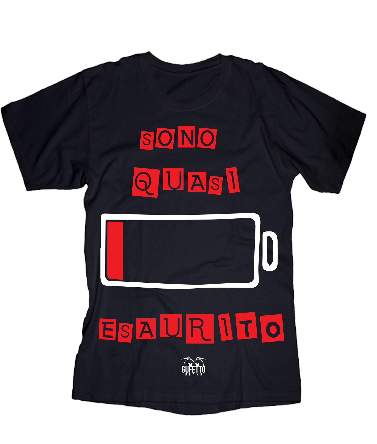 T-shirt Uomo Sono Esaurito - Gufetto Brand 