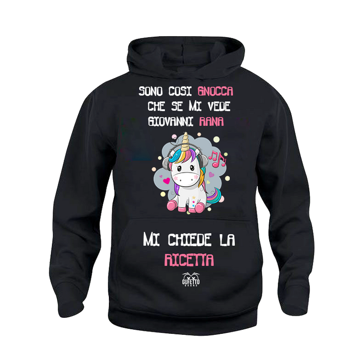Felpa donna Unicorn Sono così Gnocca - Gufetto Brand 