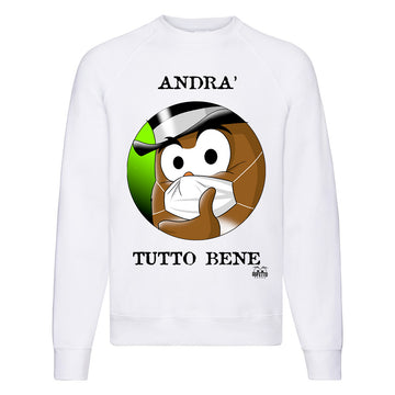Felpa Classic Uomo Andrà tutto bene 'Gufetto' ( J827 )