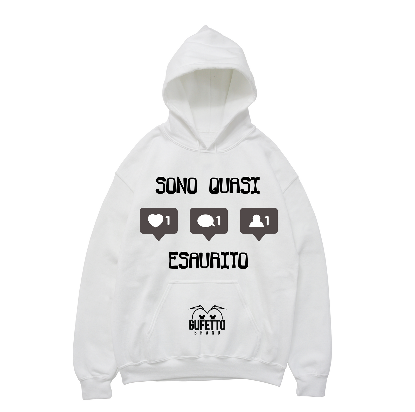 Felpa uomo Esaurito - Gufetto Brand 