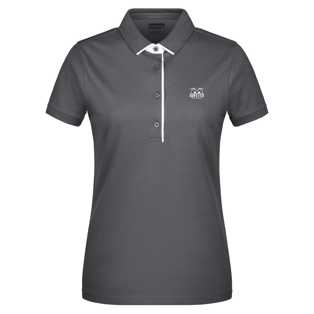 Polo Donna Grey Gufetto Brand ( logo ricamato ) - Gufetto Brand 