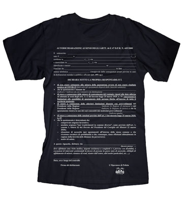 T-shirt Uomo Autocertificazione ( A019 )