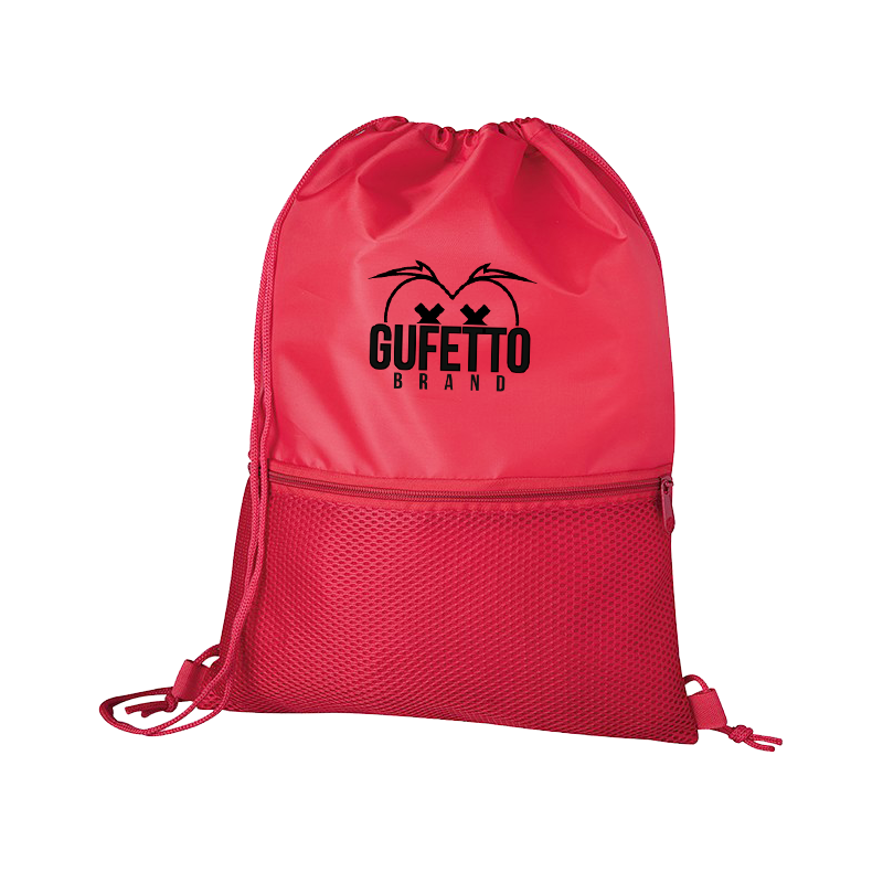 Sacca Gs Brand Rossa Logo Nero - Gufetto Brand 