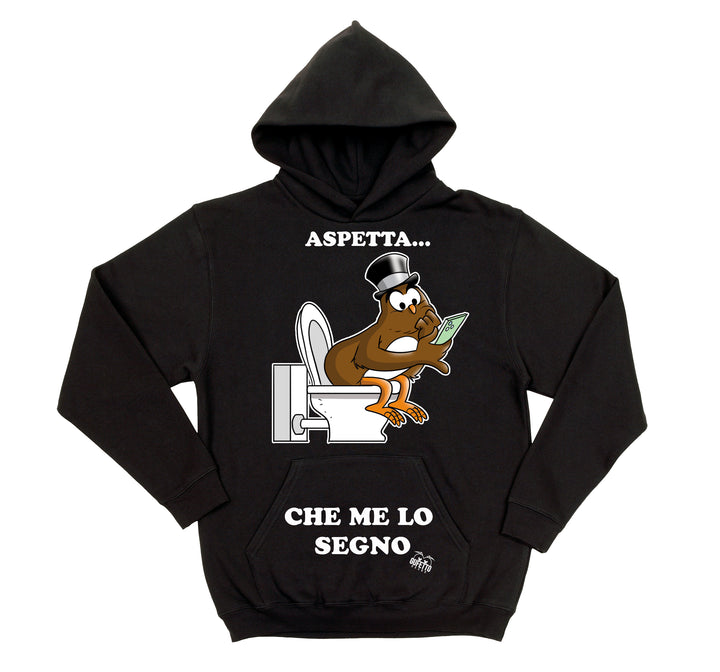 Felpa uomo Aspetta ( K228 ) - Gufetto Brand 