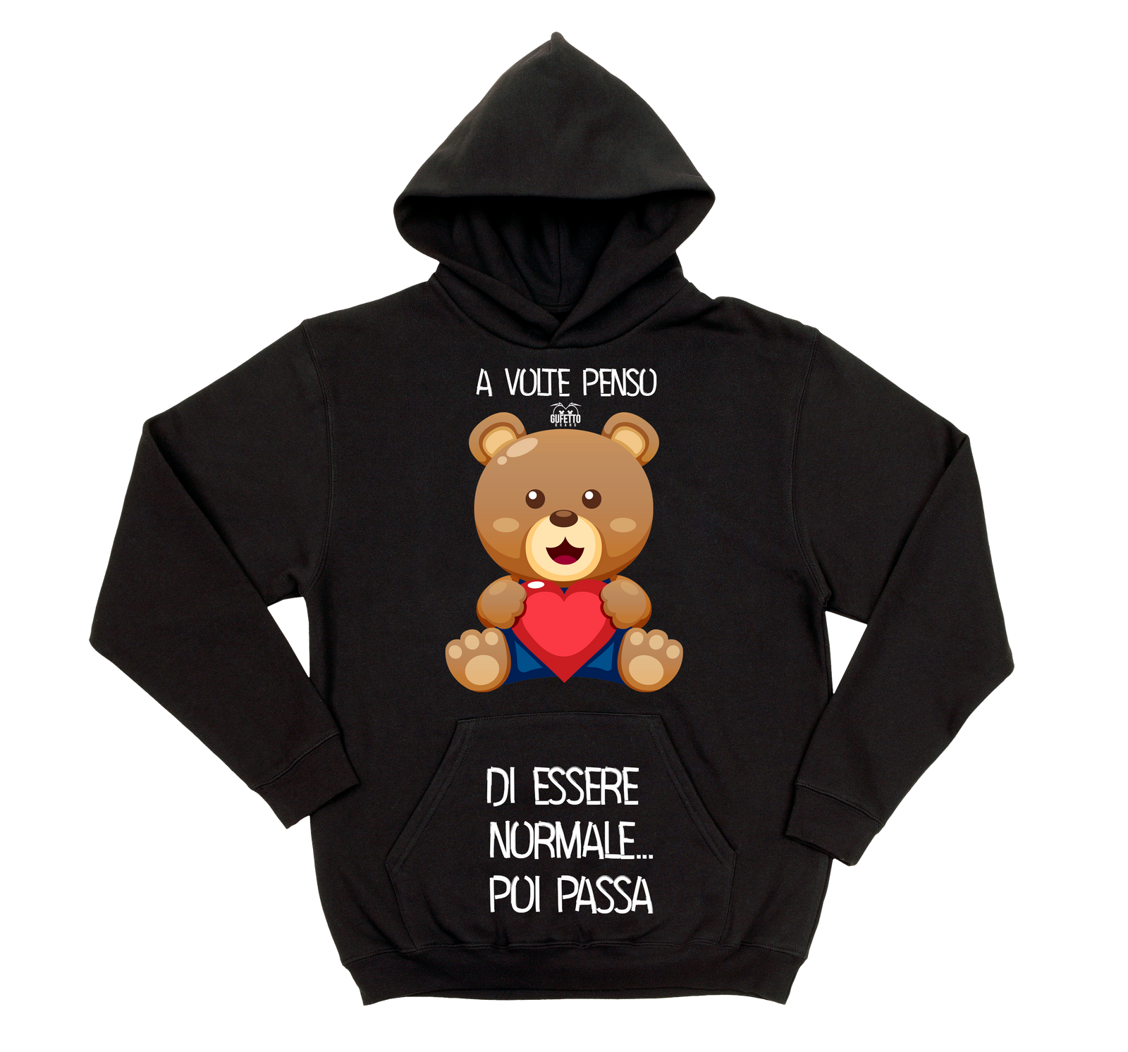 Felpa uomo Baby Bear Cuore - Gufetto Brand 