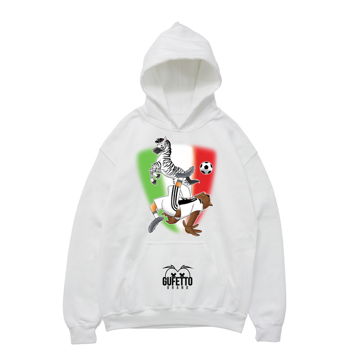 Felpa donna Soccer Gufetto BiancoNero - Gufetto Brand 