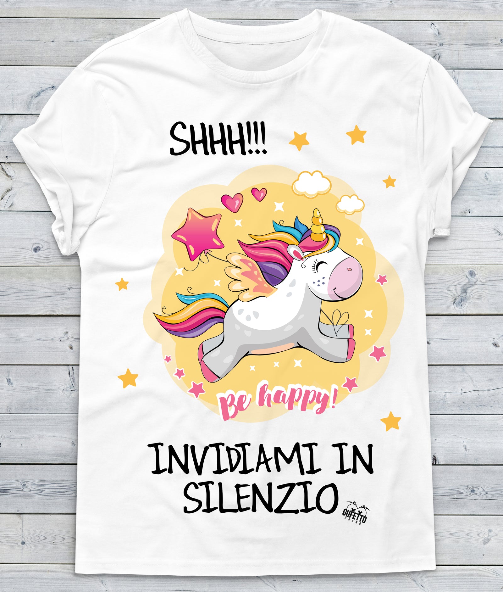 T-shirt Donna  Shhh Unicorn ( X285 ) - Gufetto Brand 