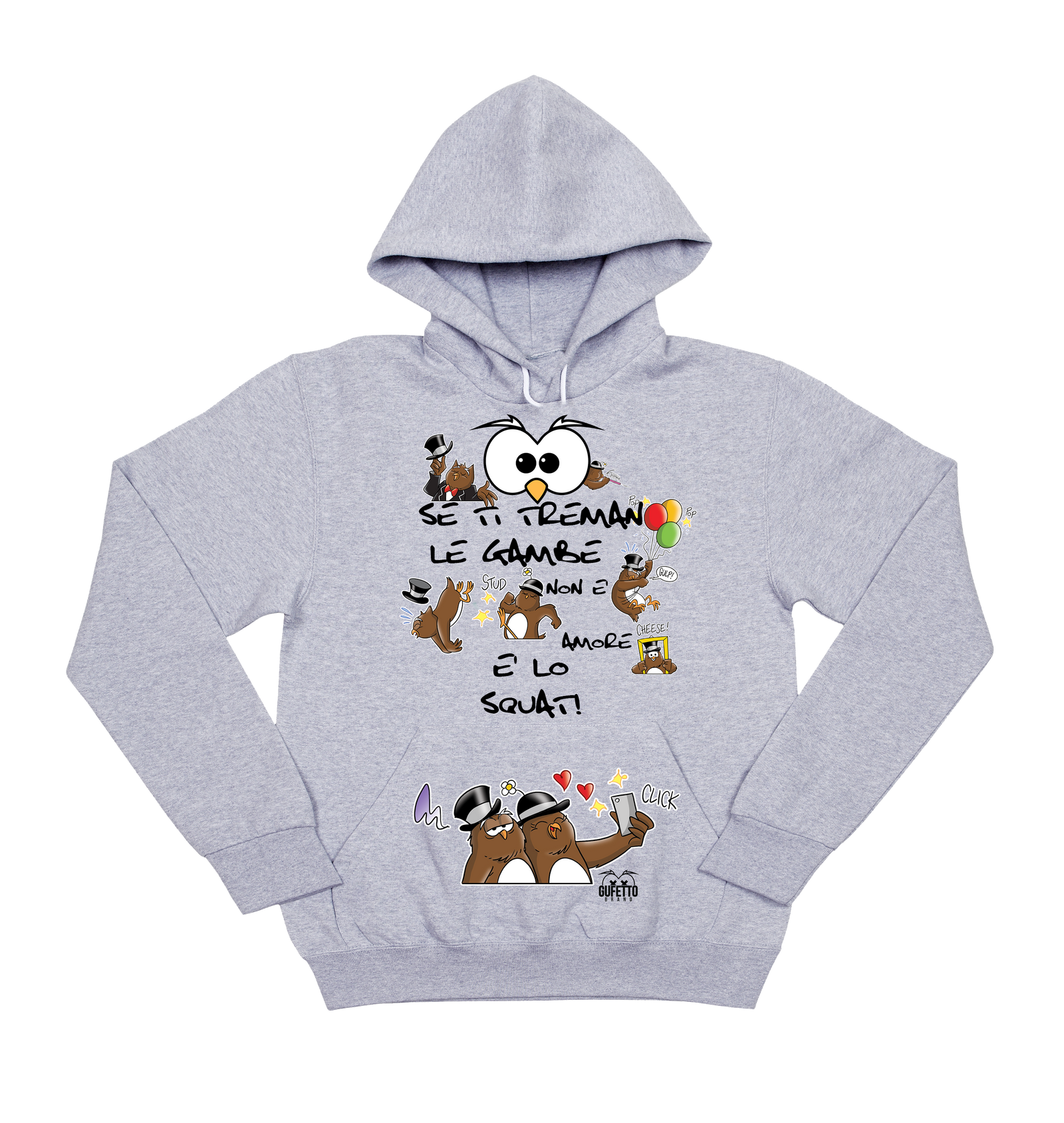 Felpa Uomo Squat GUFETTI NEW - Gufetto Brand 