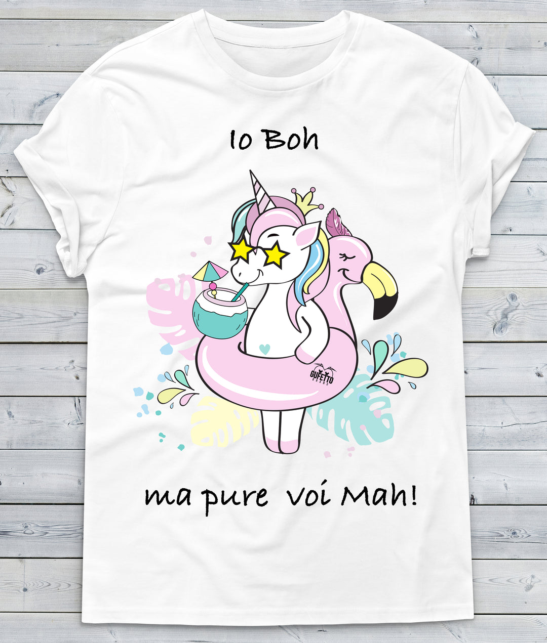T-shirt Donna Io Boh ( A296 ) - Gufetto Brand 
