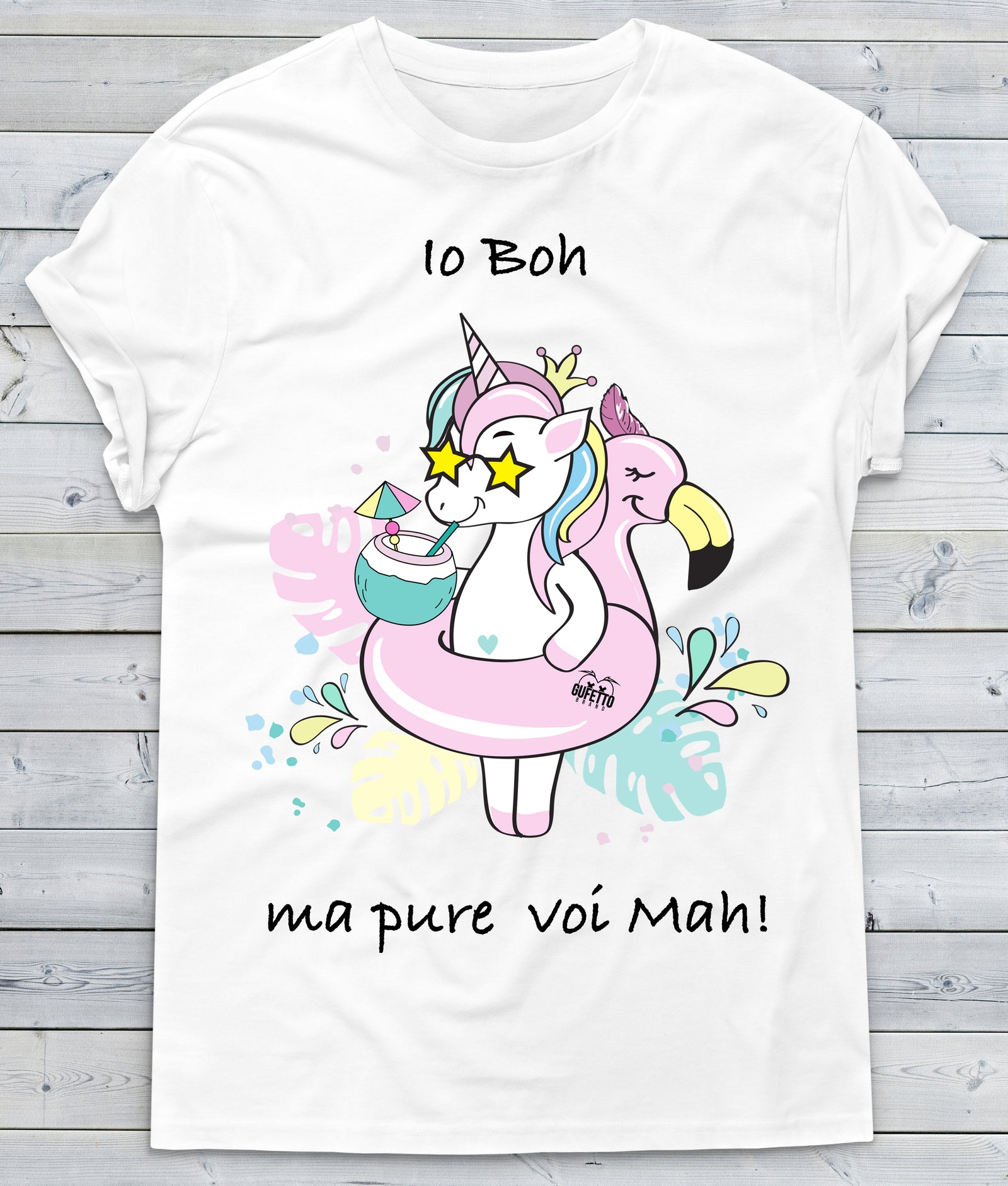 T-shirt Donna Io Boh ( A296 ) - Gufetto Brand 
