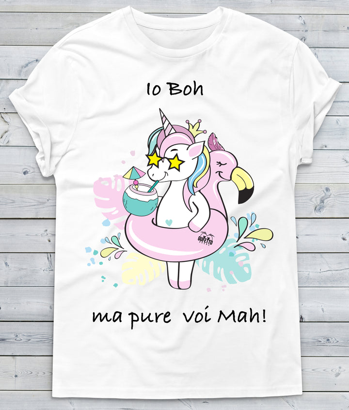 T-shirt Donna Io Boh ( A296 ) - Gufetto Brand 