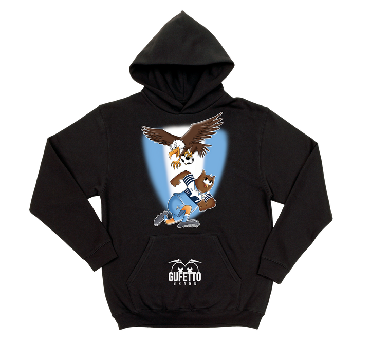 Felpa donna Soccer Gufetto BiancoCeleste - Gufetto Brand 