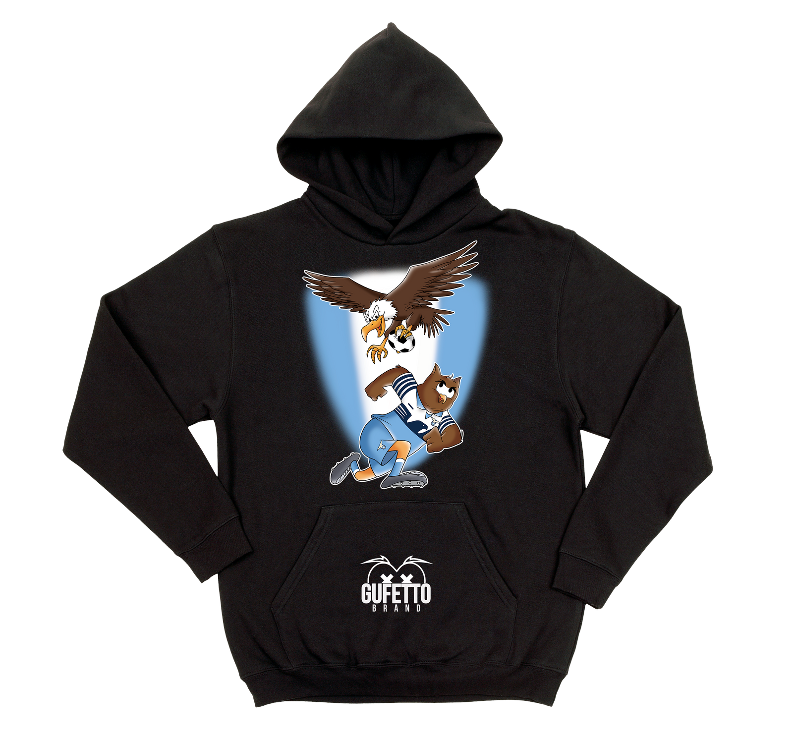 Felpa uomo Soccer Gufetto BiancoCeleste - Gufetto Brand 