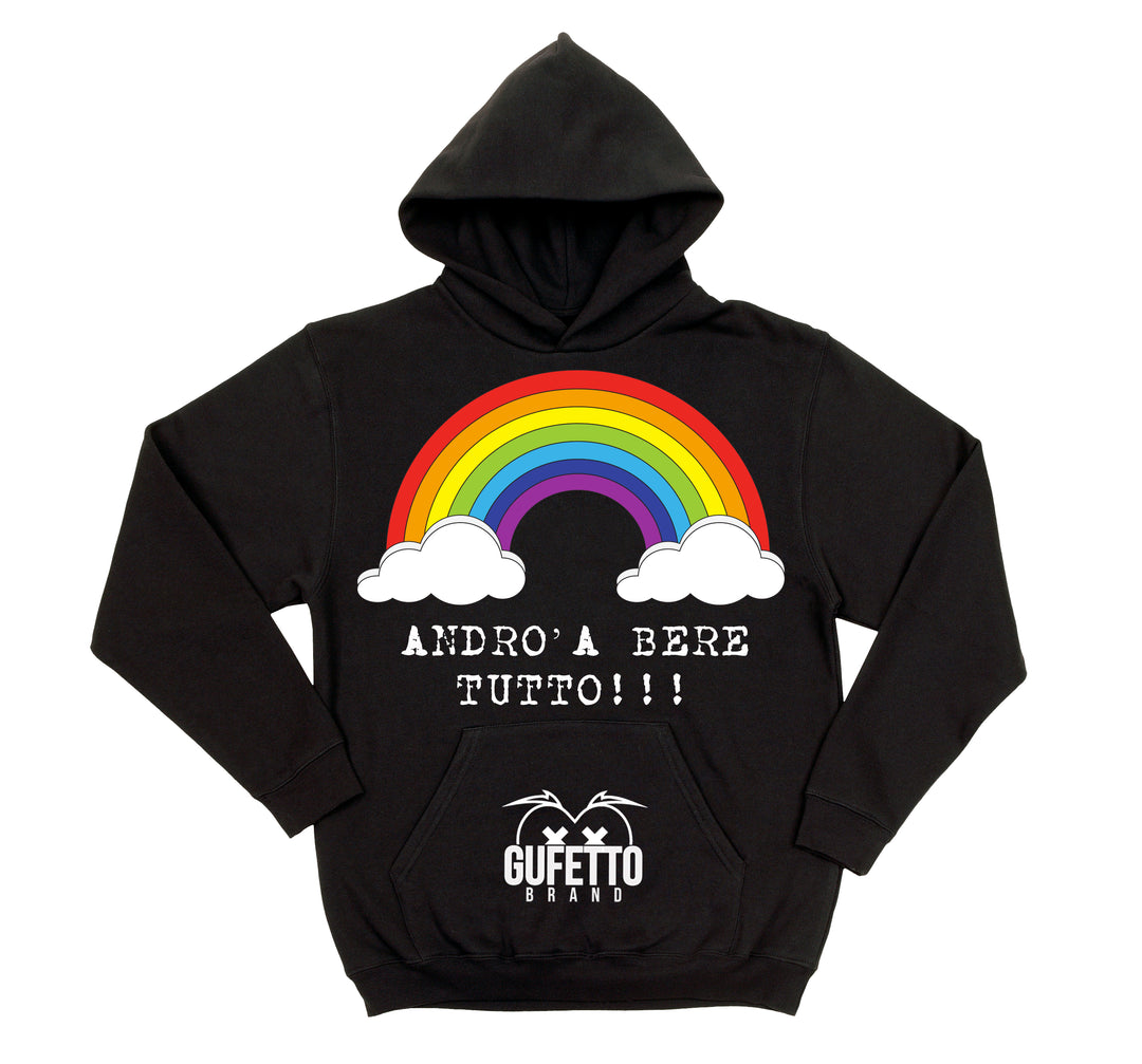 Felpa donna Andrò a Bere Tutto ( K951 ) - Gufetto Brand 