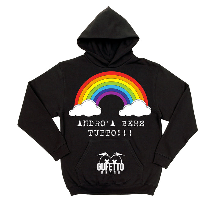 Felpa donna Andrò a Bere Tutto ( K951 ) - Gufetto Brand 