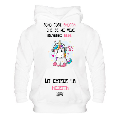 Felpa donna Unicorn Sono così Gnocca - Gufetto Brand 