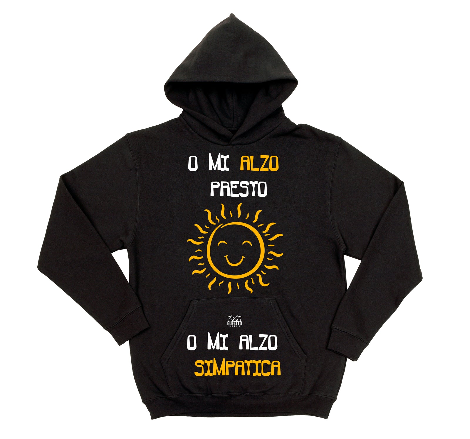 Felpa donna Mi alzo Sun ( C589 ) - Gufetto Brand 