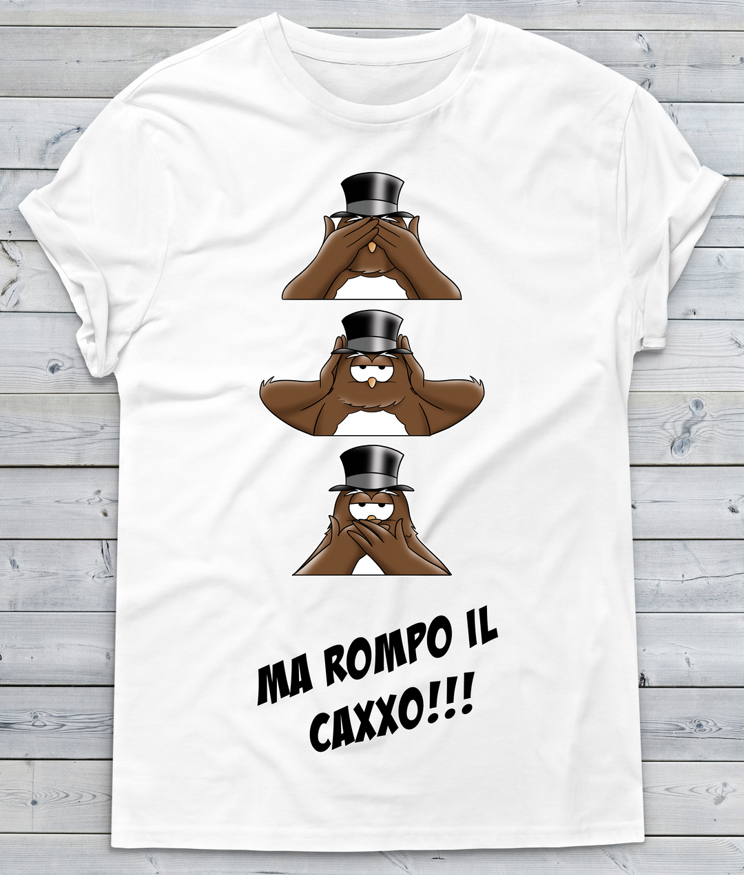 T-shirt Donna Non Vedo Non Sento Non Parlo - Gufetto Brand 