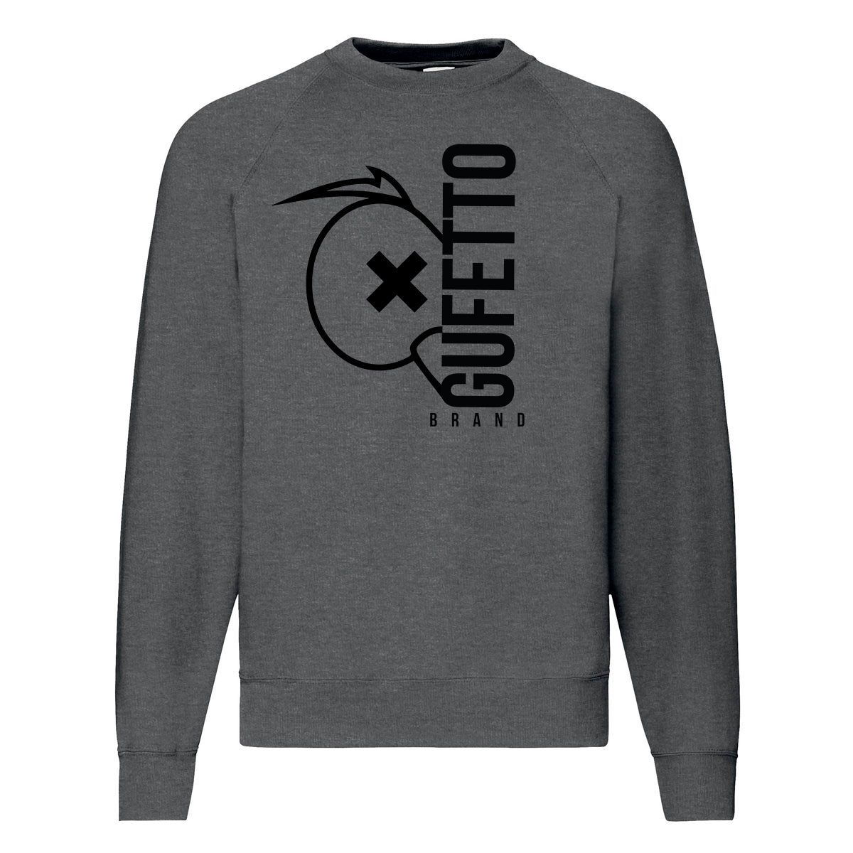 Felpa uomo Gufetto Brand Dark Grey - Gufetto Brand 