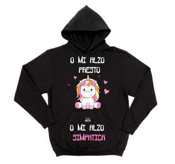 Felpa donna Mi alzo Unicorn
