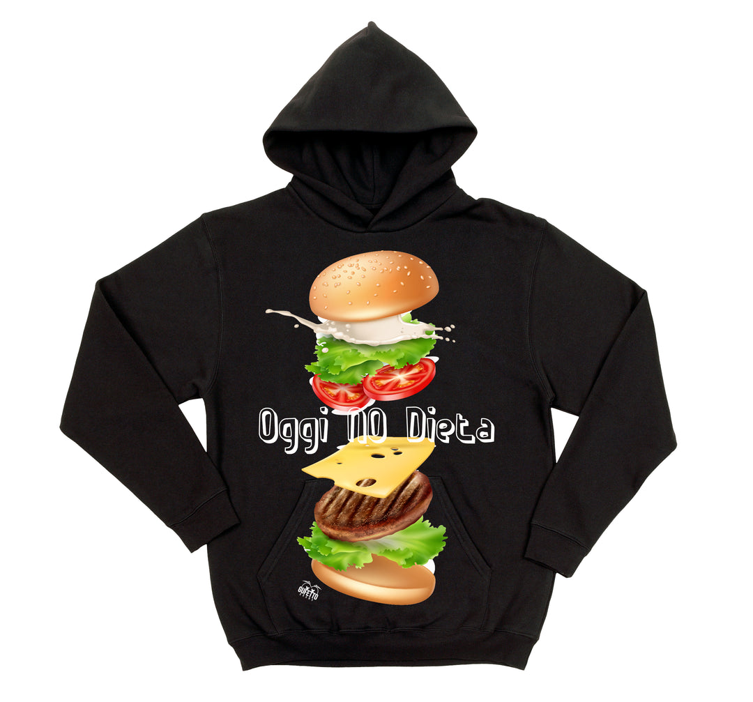 Felpa donna Oggi no Dieta - Gufetto Brand 