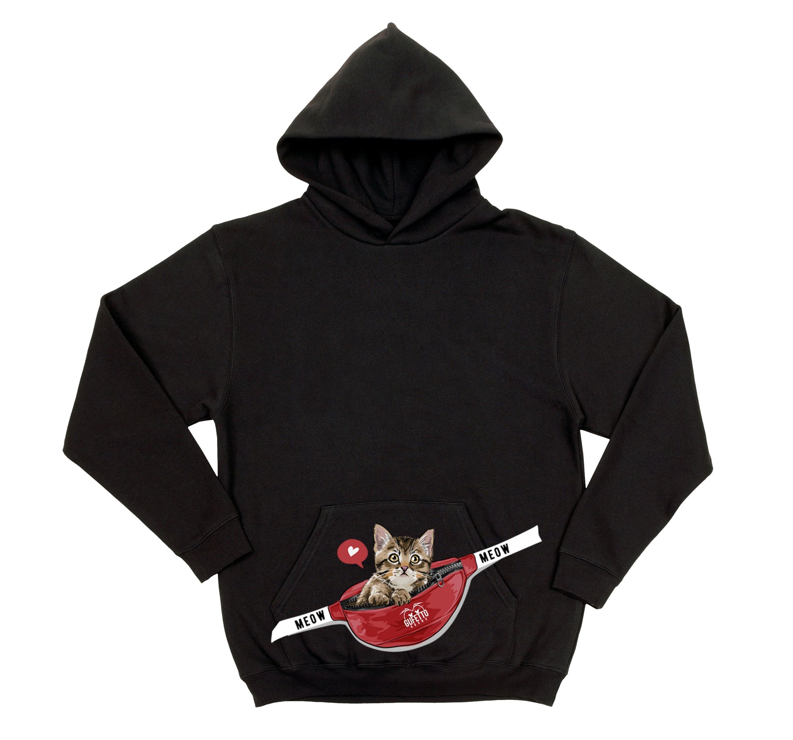 Felpa uomo  Cat Meow ( L741 ) - Gufetto Brand 