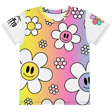 T-shirt girocollo per bambini FLOWER SMILE