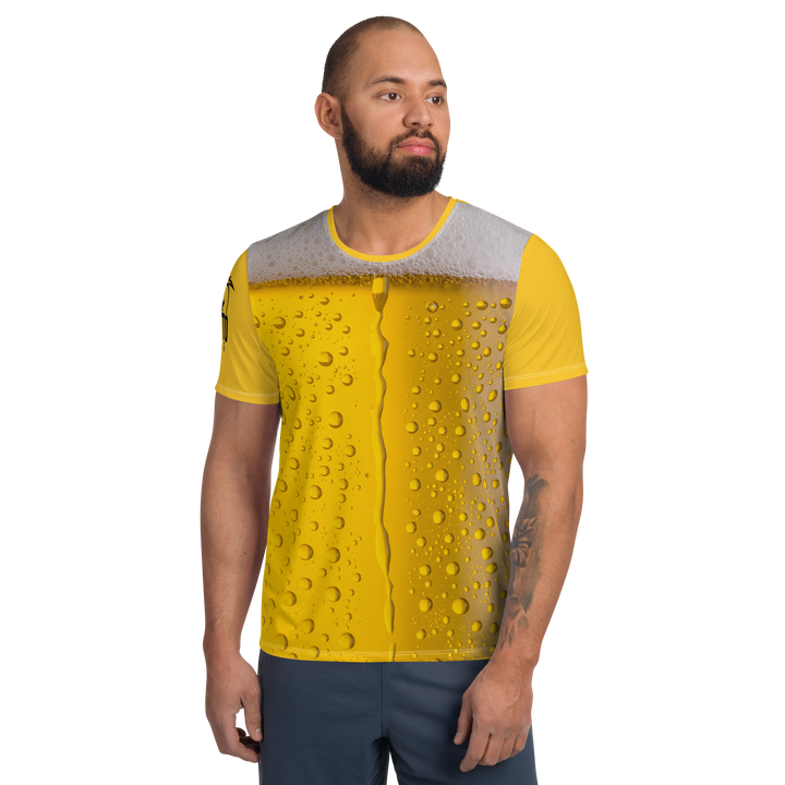 T-shirt sportiva con stampa all over uomo BIRRA - Gufetto Brand 