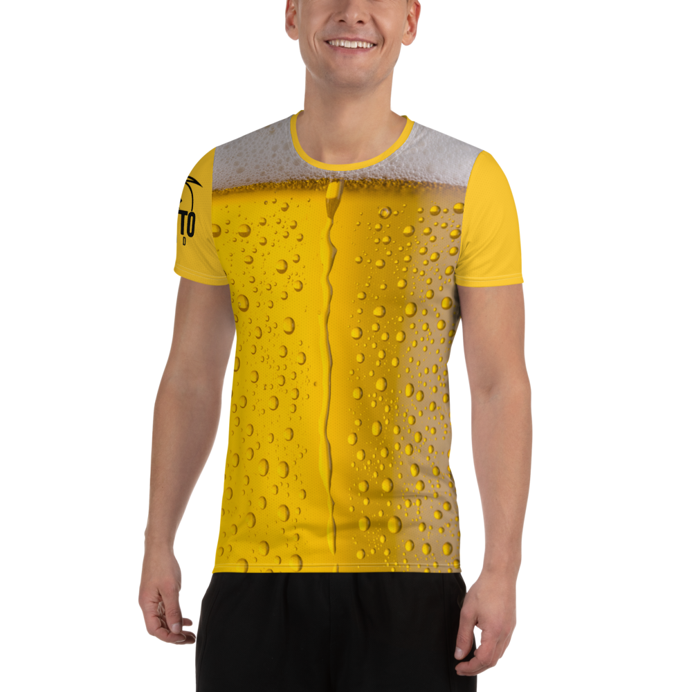 T-shirt sportiva con stampa all over uomo BIRRA - Gufetto Brand 