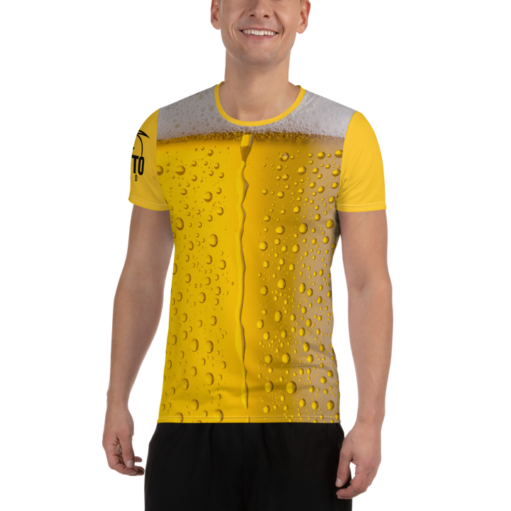 T-shirt sportiva con stampa all over uomo BIRRA - Gufetto Brand 