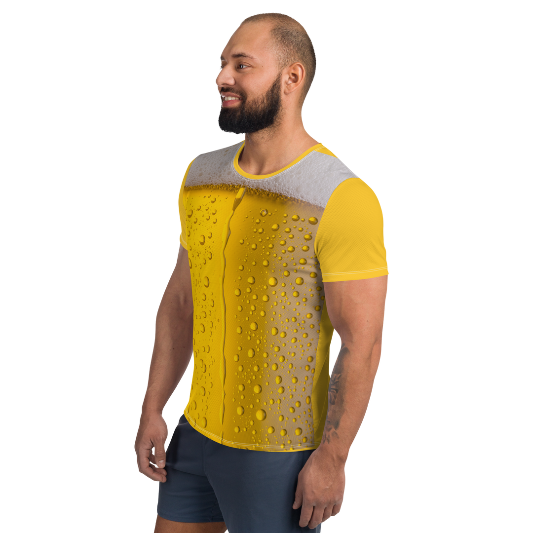 T-shirt sportiva con stampa all over uomo BIRRA - Gufetto Brand 