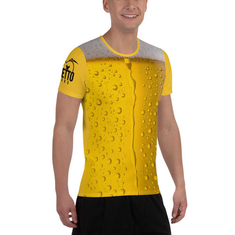 T-shirt sportiva con stampa all over uomo BIRRA - Gufetto Brand 