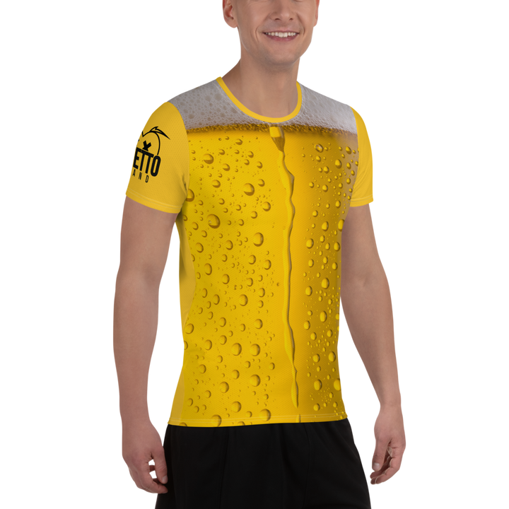 T-shirt sportiva con stampa all over uomo BIRRA - Gufetto Brand 