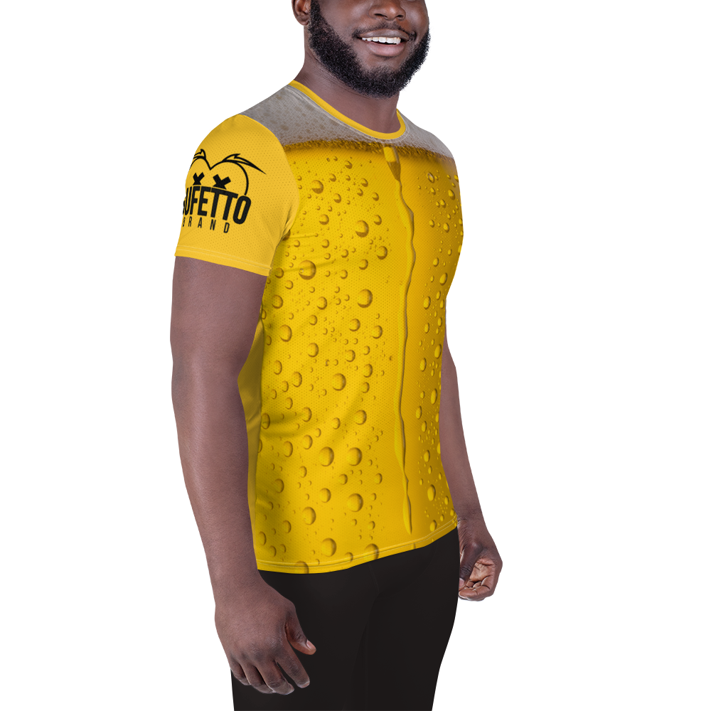 T-shirt sportiva con stampa all over uomo BIRRA - Gufetto Brand 