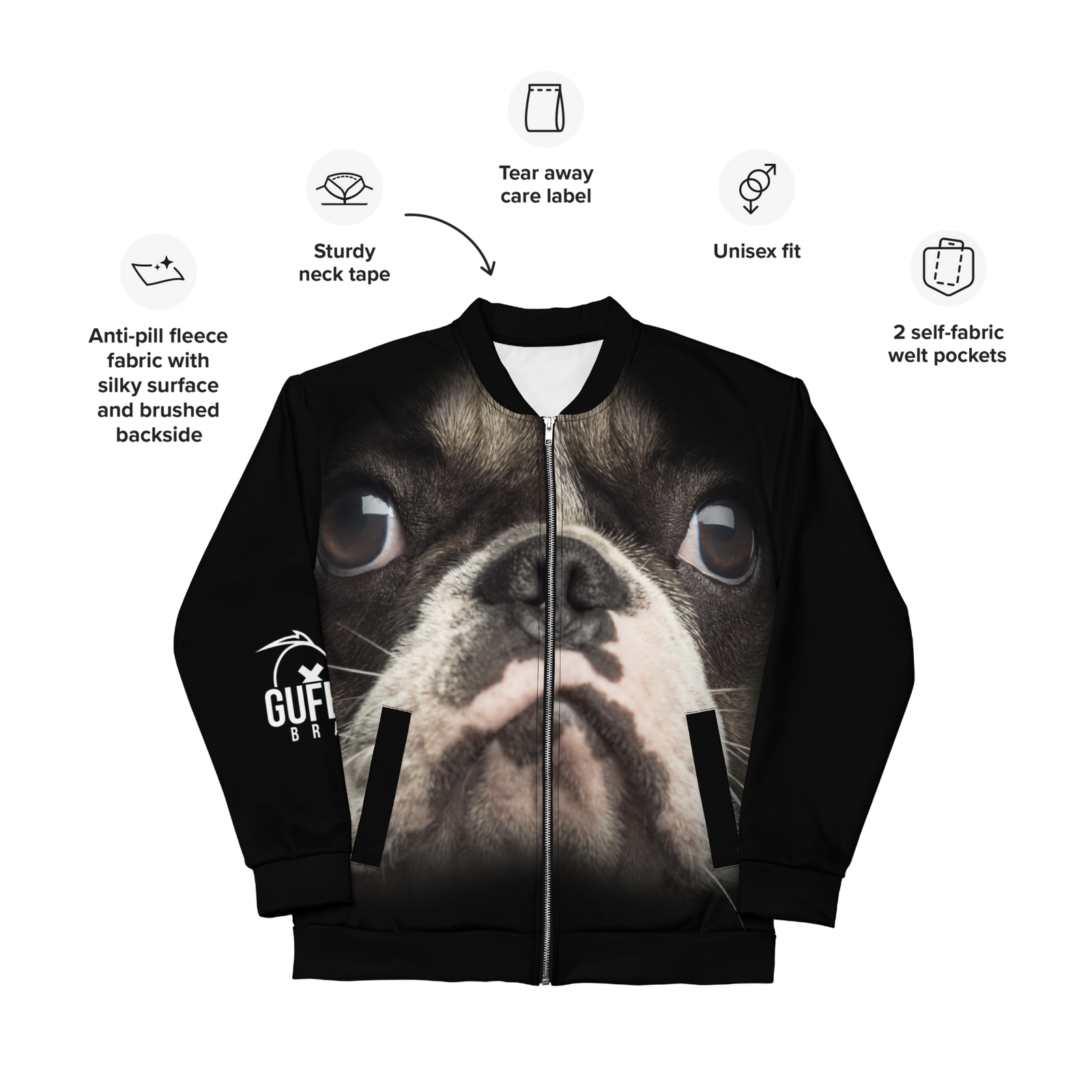 Bomber unisex Uomo/Donna Bulldog - Gufetto Brand 