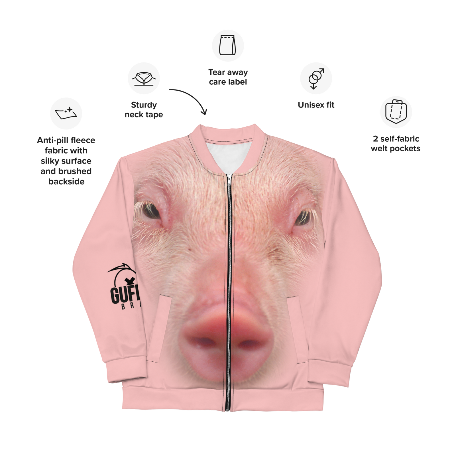 Bomber unisex Uomo/Donna PIG - Gufetto Brand 