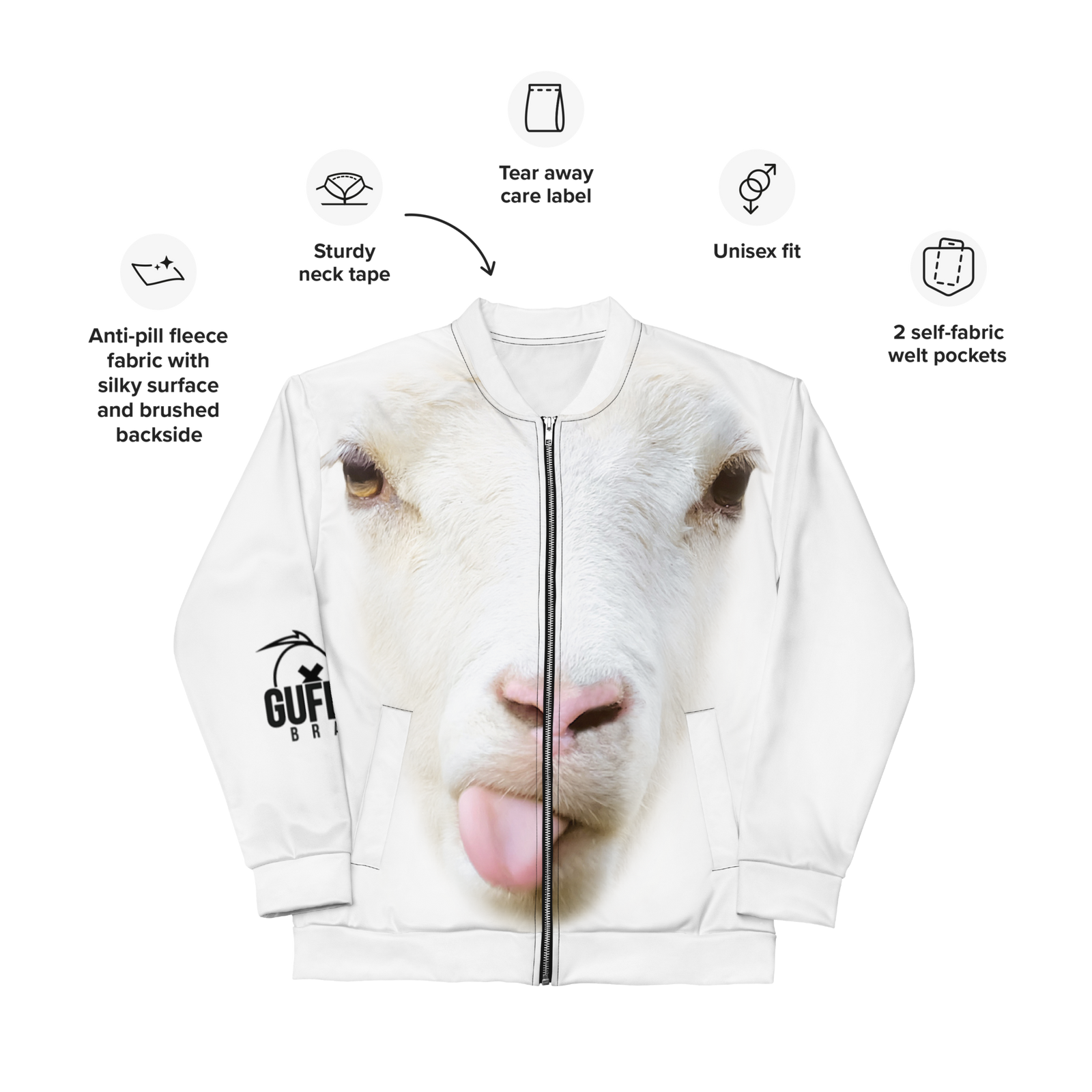 Bomber unisex Uomo/Donna PECORA - Gufetto Brand 