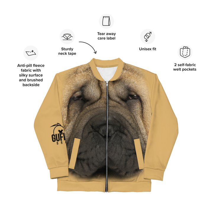 Bomber unisex Uomo/Donna Sharpei - Gufetto Brand 