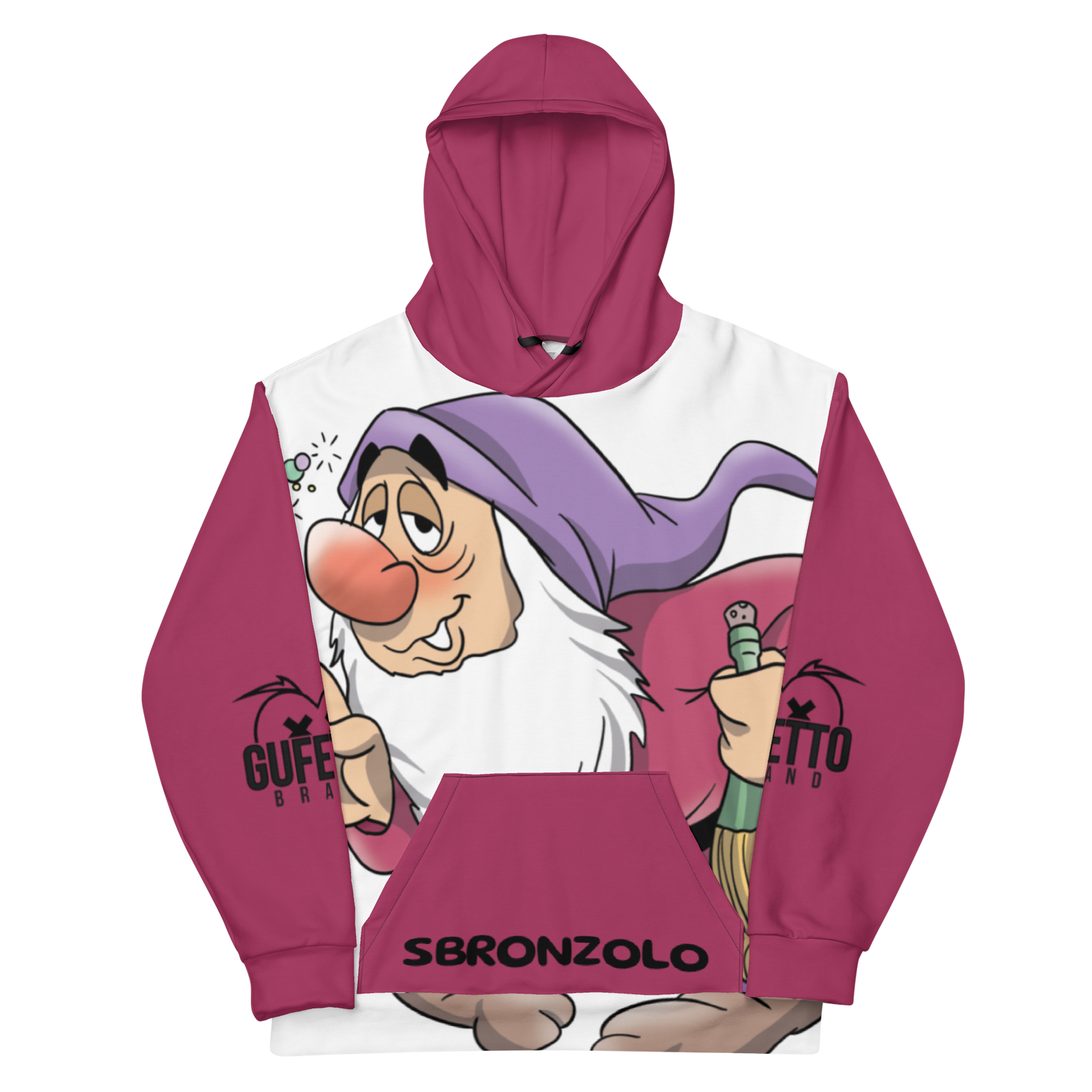 Felpa con cappuccio Uomo/Donna Sbronzolo - Gufetto Brand 