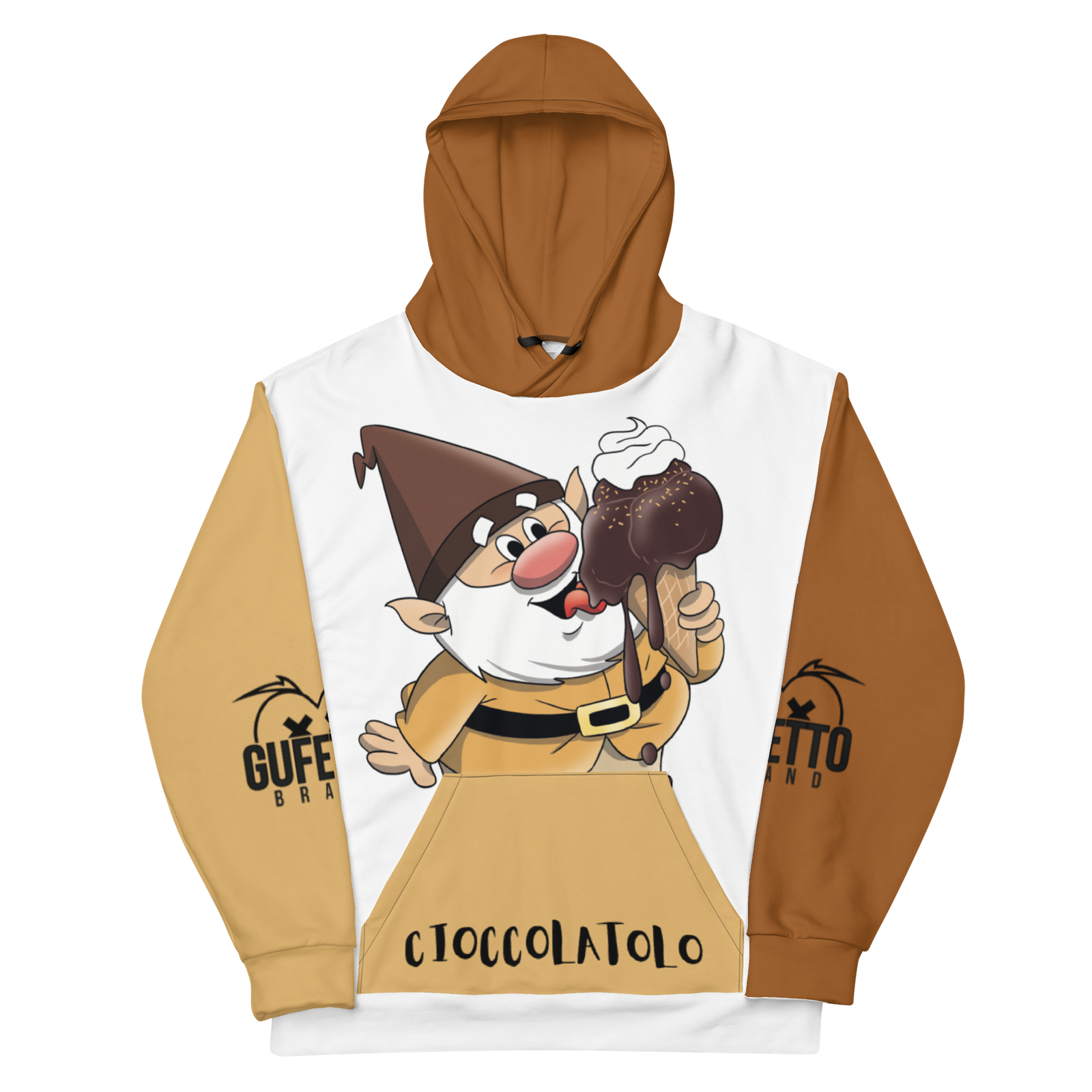 Felpa con cappuccio Uomo/Donna Cioccolatolo - Gufetto Brand 